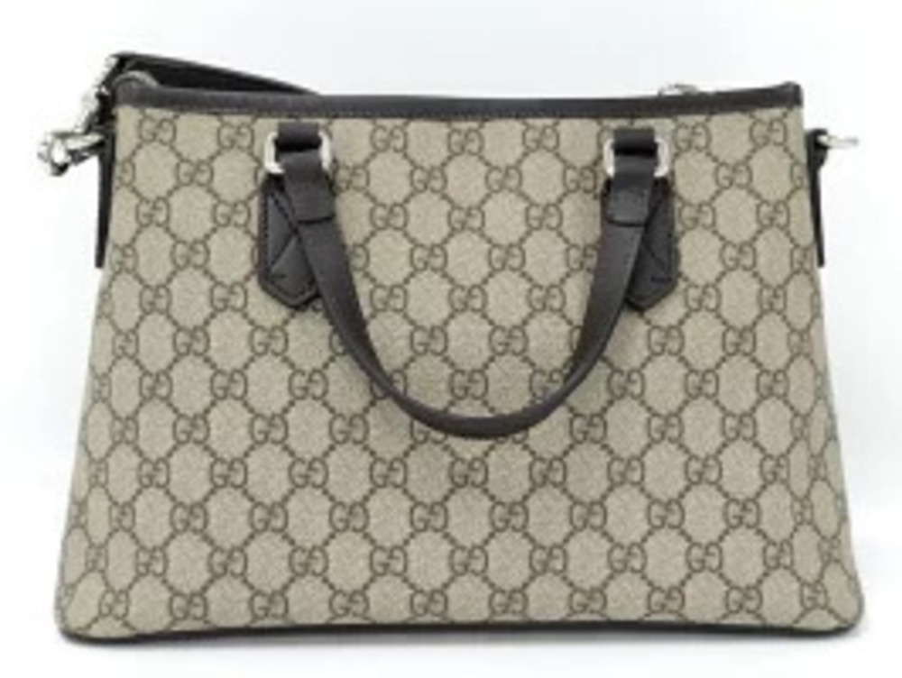 Gucci bag GG Supreme brown shoulder beige